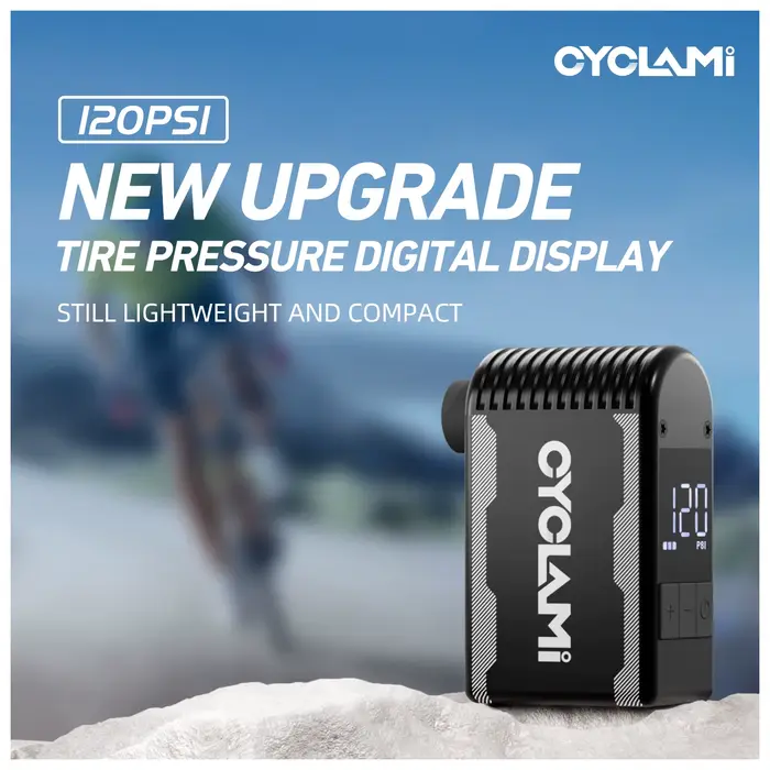 CYCLAMI A2S Mini pompe à Air électrique 120 PSI Portable vélo sans fil gonfleur d'air Presta Schrade