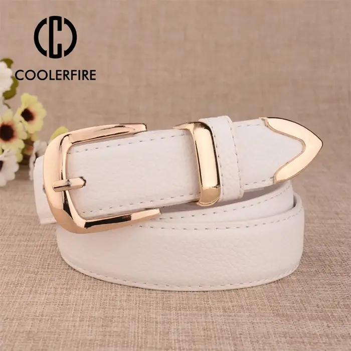 Ceintures en cuir véritable pour femmes, boucle dorée de haute qualité, parfaites pour assortir à de