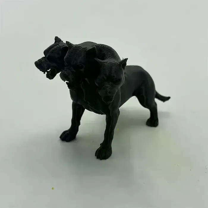 Statue de chien gothique à trois têtes, ornements de bureau, Design noir effrayant, décoration de bu
