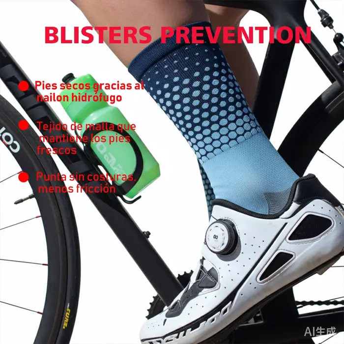 Chaussettes de cyclisme homme femme compression route VTT - Chaussettes techniques de course pour sport outdoor