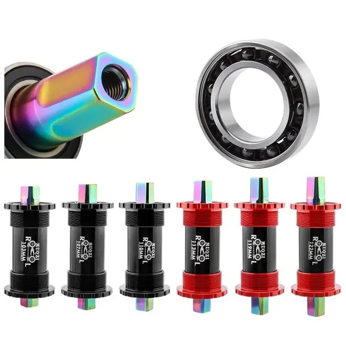 Roulement en céramique support de pédalier de vélo 68*103 107 110 113 119 122mm axe carré en titane 