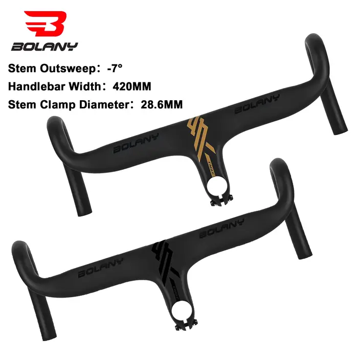 BOLANY-Guidon intégré en alliage d'aluminium pour vélo de route, pièces de bicyclette, 420mm, SAP 02