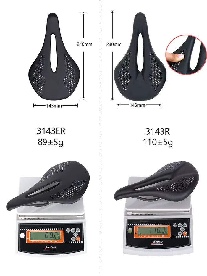 Nouveau selle de vélo en carbone EVA 89g selle ultralégère confortable selle vtt 7x7mm vélo de cours