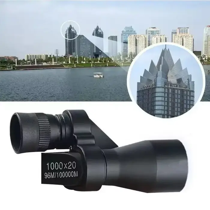 Monoculaire mini portable 1000x20 waterproof - Haute magnification chasse pêche camping observation extérieure