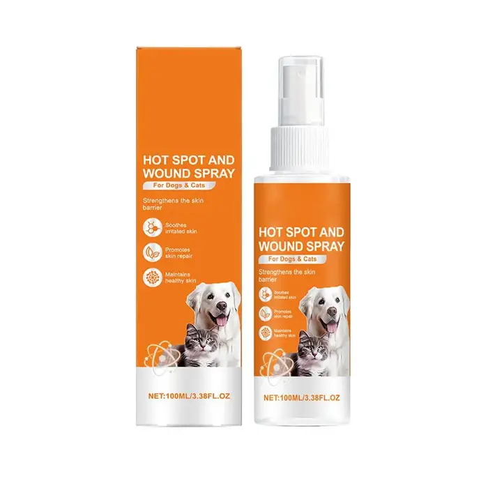 Spray de soin des plaies pour animaux de compagnie, 100ml, non irritant, ingrédients naturels, répar