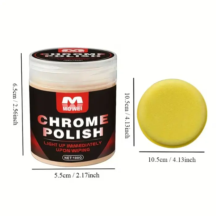 Composé de polissage professionnel pour chrome, brillant intensif pour pièces chromées automobiles