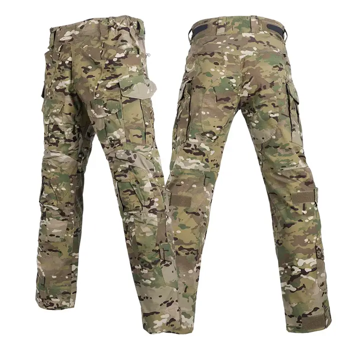 Pantalon combat camouflage cargo tactique entraînement - Survêtement chasse trekking multicam outdoor
