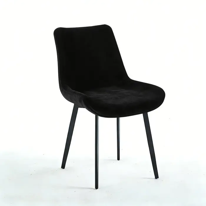 Housses de chaise de salle à manger en velours, élastiques, couverture intégrale, dossier court, ext