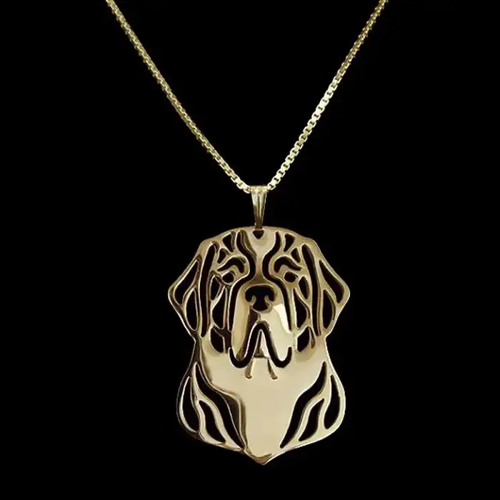 Bijoux pour chiens pour femmes, collier en métal de saint Bernard pour filles