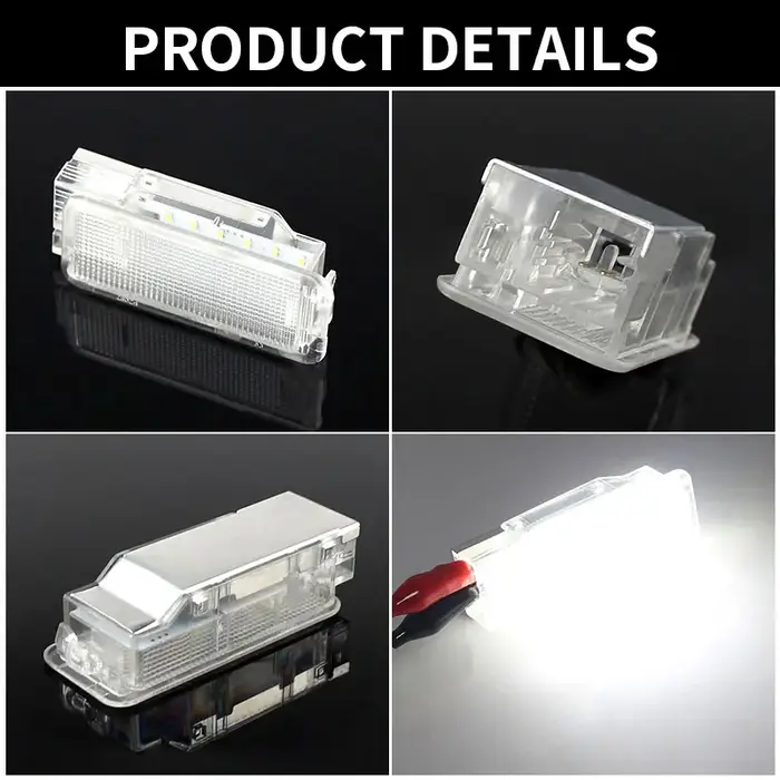 Lampe LED pour coffre et coffre, 2 pièces, coffre de pied sous porte, boîte à gants, lumière pour Pe