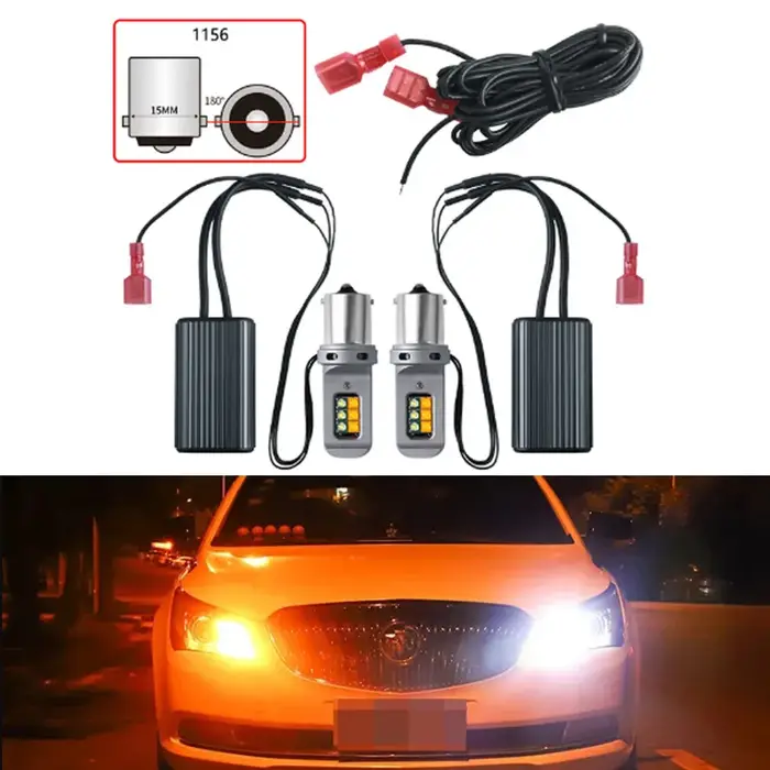2X LED 1156 ba15s p21w LED clignotant ampoules canbus 7440 W21W T20 bau15s py21w voiture feux de jou