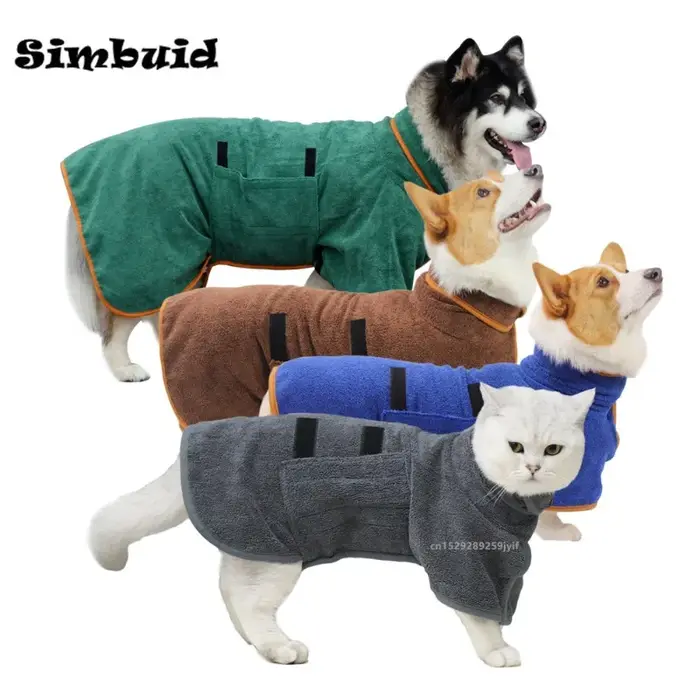 Peignoir absorbant pour chien