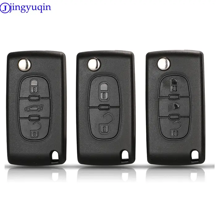 Jingyuqin 20ps Coque Porte-clés de Voiture Pour Peugeot 307 407 308 607 Pour Citroen C2 C3 C4 C5 C6 