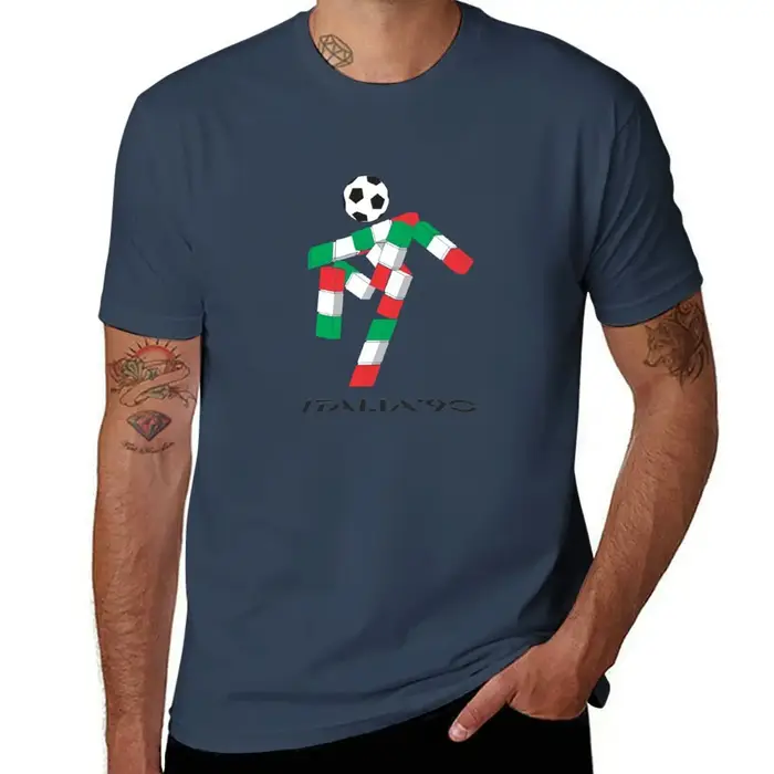 Italia 90 Footballer Logo T-Shirt anime t-shirts surdimensionné
