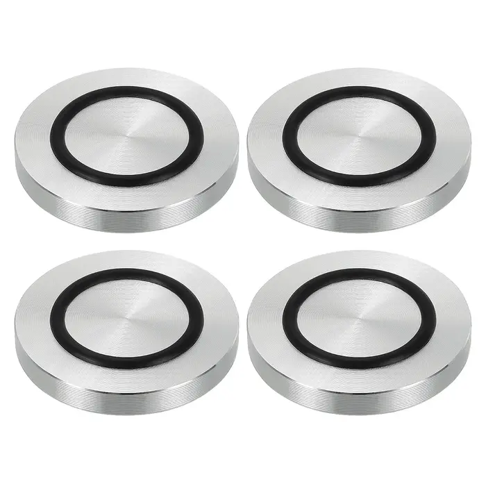 Disque circulaire en aluminium de 40/50/60mm de diamètre, adaptateur supérieur en verre M8, pieds de