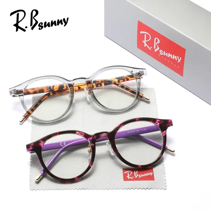 Lunettes rondes confortables et transparentes pour hommes et femmes, 2 pièces, lecteur de lunettes p