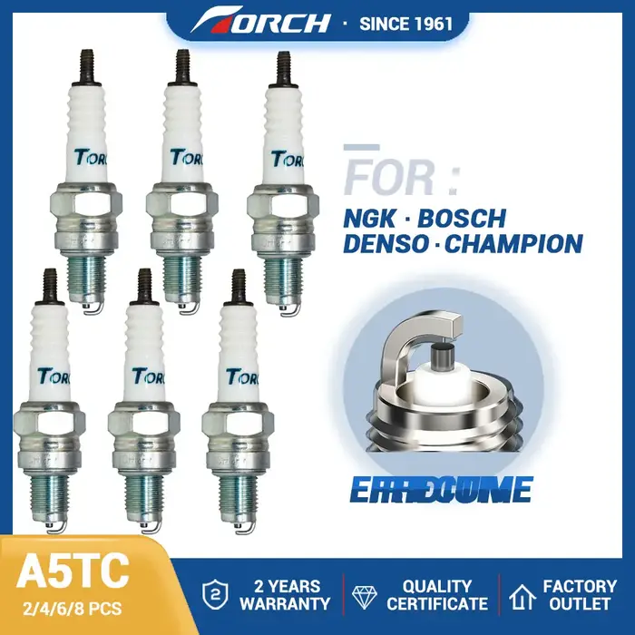 Automobile Moto Haute Qualité VILLE Bougie A5TC pour Denso U16FS-U/U16FS-UB Bujia (pack 2-8)