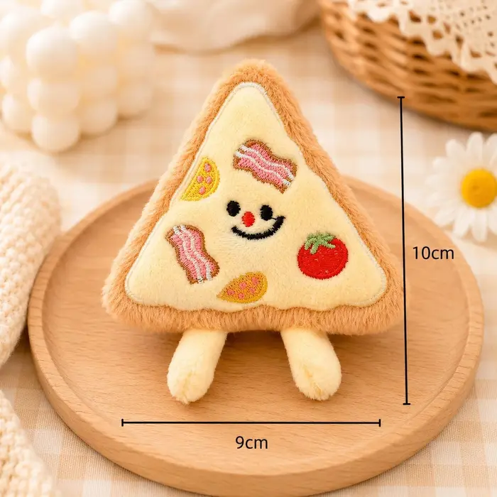 Jouet pour chien en peluche en forme de pizza, jouet interactif à mâcher pour chiots et petits chien