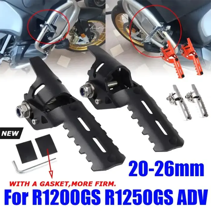 Repose-pieds avant pliants pour moto, pinces pour BMW R1250GS, Runder GS R 1200 GS 1250 GS Adventure