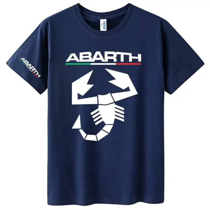 T-shirt de marque automobile italienne Maglietta Logo Scorpione Manches courtes Coton T-shirt léger 