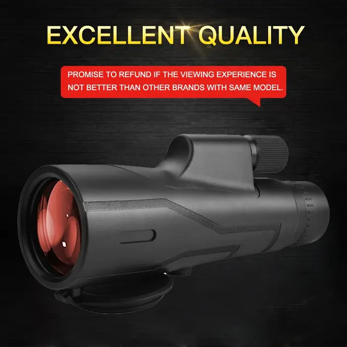 Monoculaire ED 12x52 angle large premium - Télescope BAK4 dispersion extra-basse étanche longue portée chasse randonnée