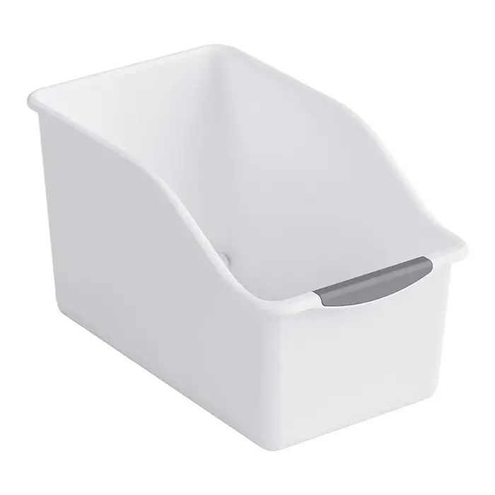 Ensemble de bacs de rangement en plastique incurvés-boîtes d'organisation polyvalentes pour fournitu