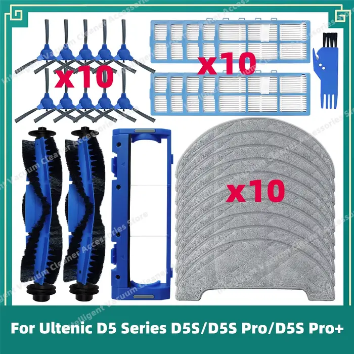 Compatible avec Ultenic série D5 D5S / D5S Pro / D5S Pro+ / Lenovo E1 : pièces d’aspirateur, brosse 