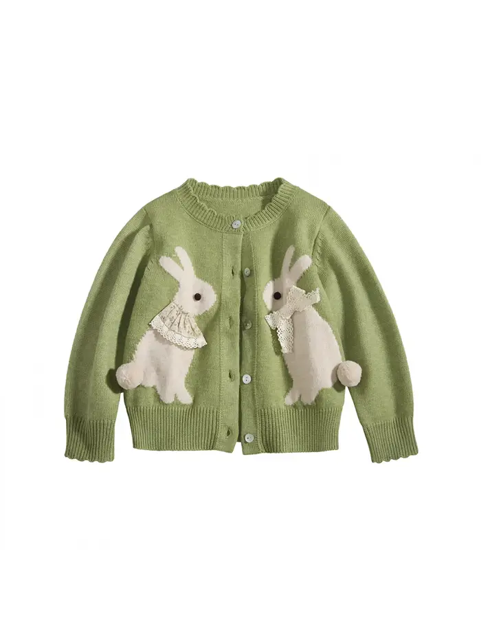 Veste Cardigan tricotée en Jacquard pour filles, vêtements d'automne pour enfants, Cardigan tricoté 