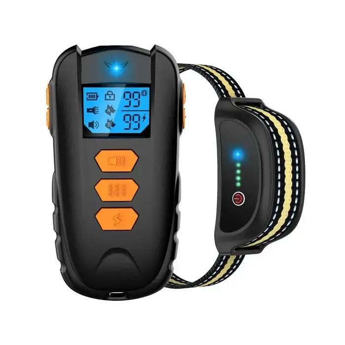 Collier d'Entraînement Électrique LCD pour Chien, Étanche, Rechargeable, Télécommande à 400m, Contrô