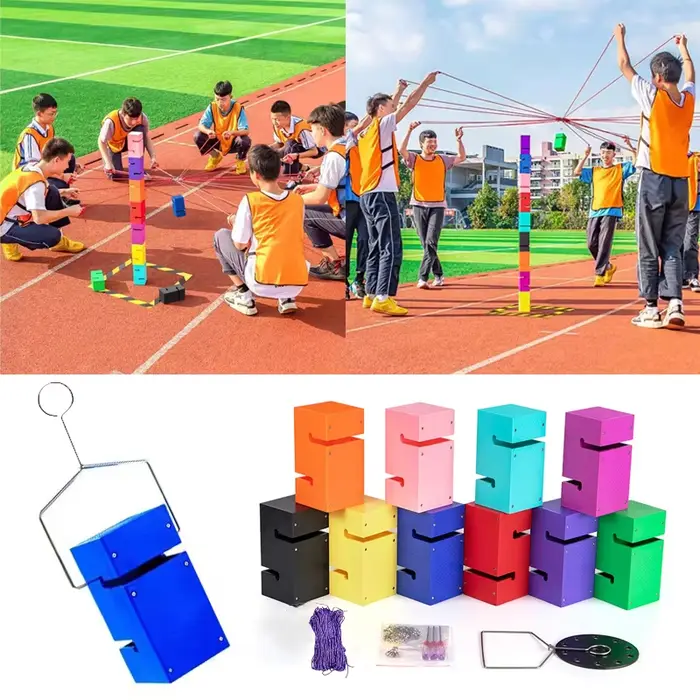 Jeu de Construction de Tour en Plastique pour Adultes et Enfants, Favorisant la Coopération et les Relations Interpersonnelles Occasions Spéciales Activités Familiales Jeux de Plein Air