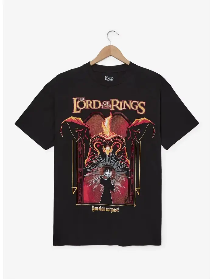 T-shirts imprimés Le Seigneur des Anneaux à manches courtes en coton, T-shirts à manches courtes de 