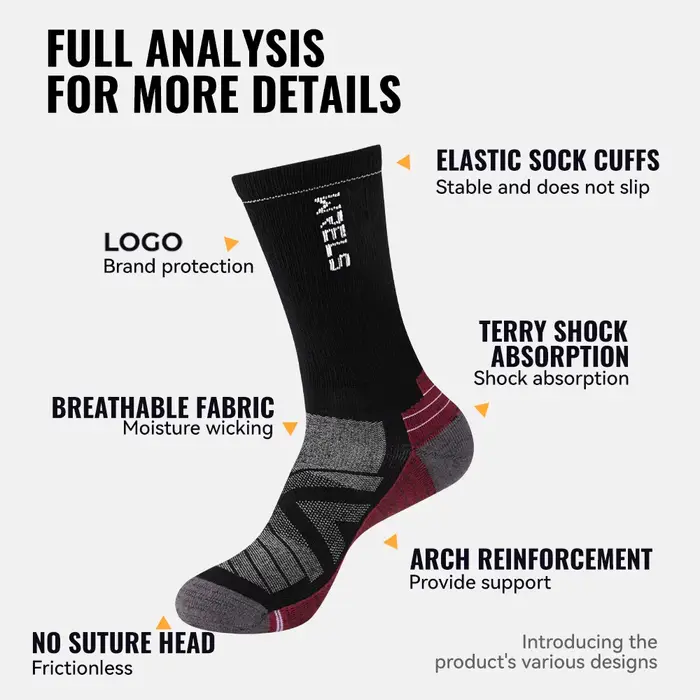 Chaussettes randonnée laine mérinos WRELS - Hiver