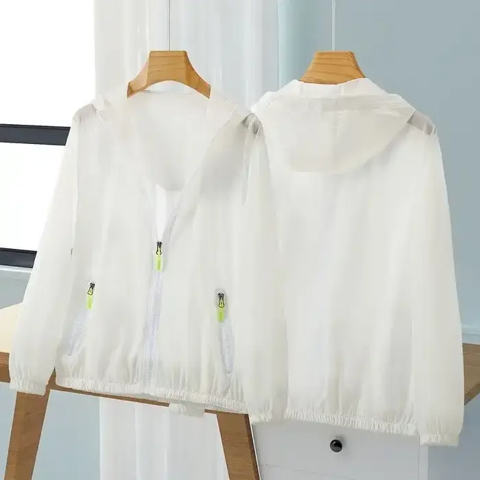 Haut de protection solaire pour femmes, décontracté et anti-UV, léger et respirant pour printemps et automne, avec capuche et motifs solides