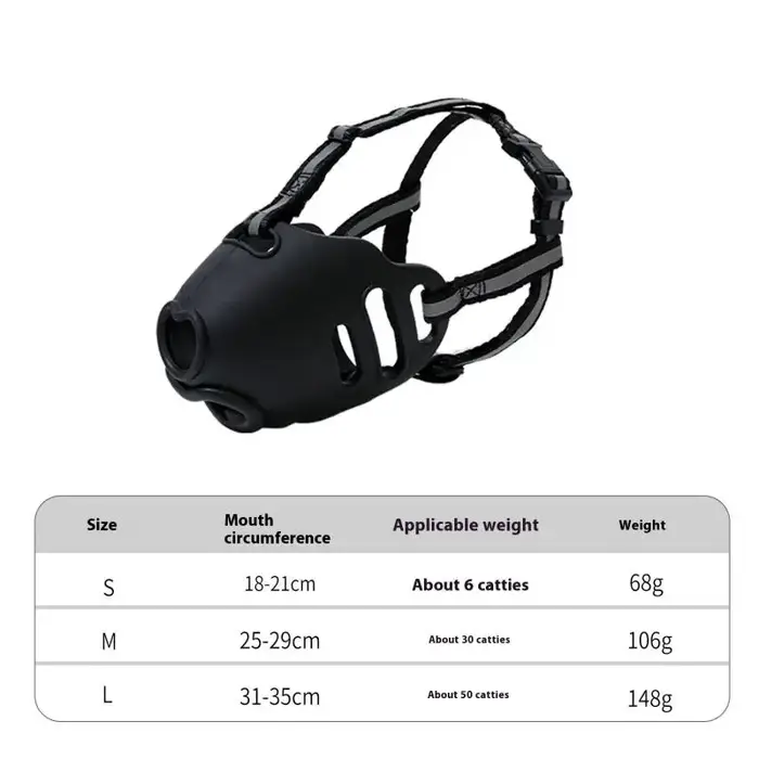 Cache-mâchoire respirant et confortable pour chien, anti-morsure et anti-aboiement, masque anti-aboi