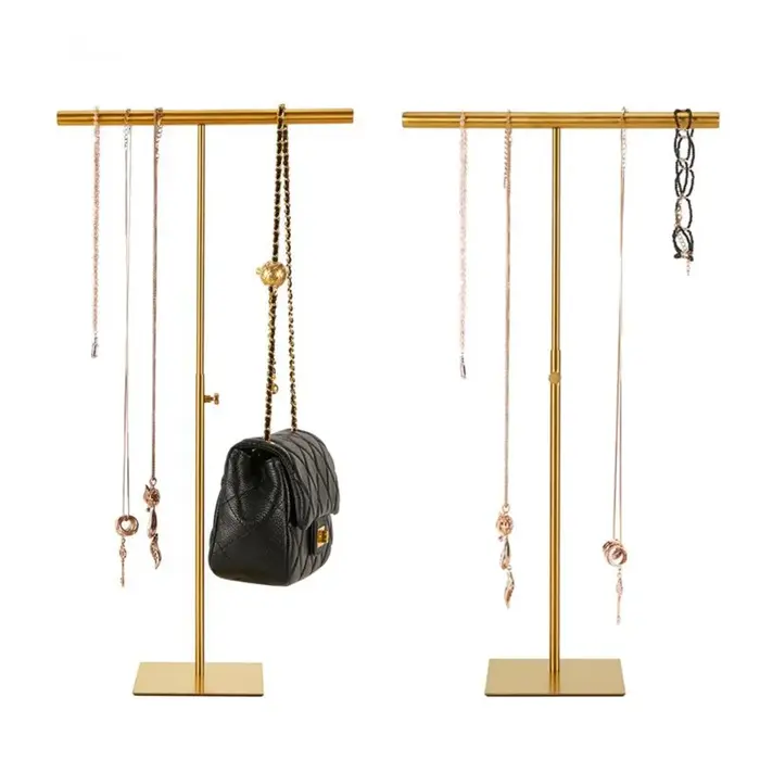 Présentoir suspendu pour sac en acier inoxydable, 1 pièce, magasin de vêtements, centre commercial, 