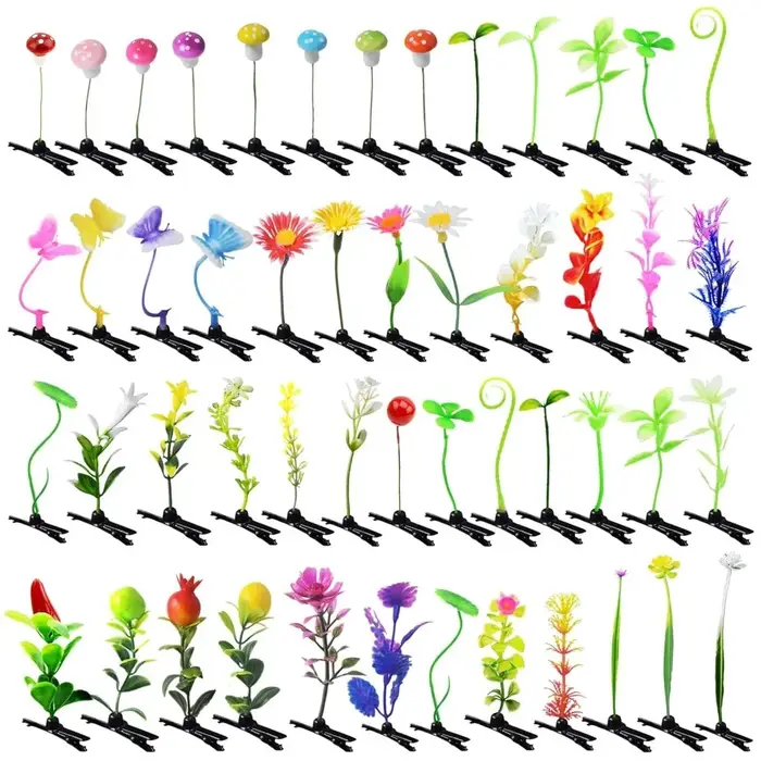 Pinces à cheveux en forme de germe de haricot, 50 pièces, Style mixte, plante Rave, épingles à cheve