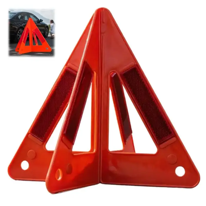 Triangle de signalisation d'urgence pour voiture, réfléchissant, panneau de signalisation de danger,