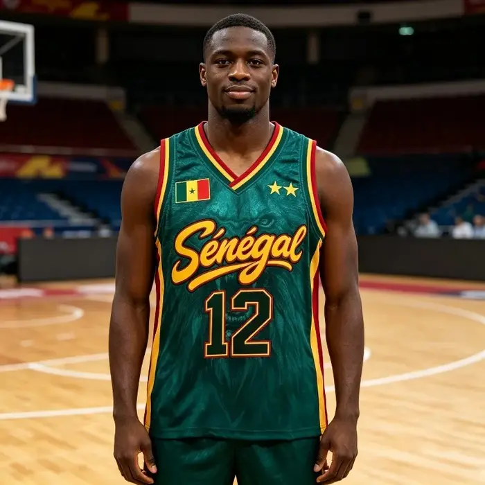 Maillot de basket-ball du Sénégal pour hommes, imprimé lion, débardeur sans manches, drapeau du Sénégal, veste de sport, streetwear pour fans, uniforme de basket-ball