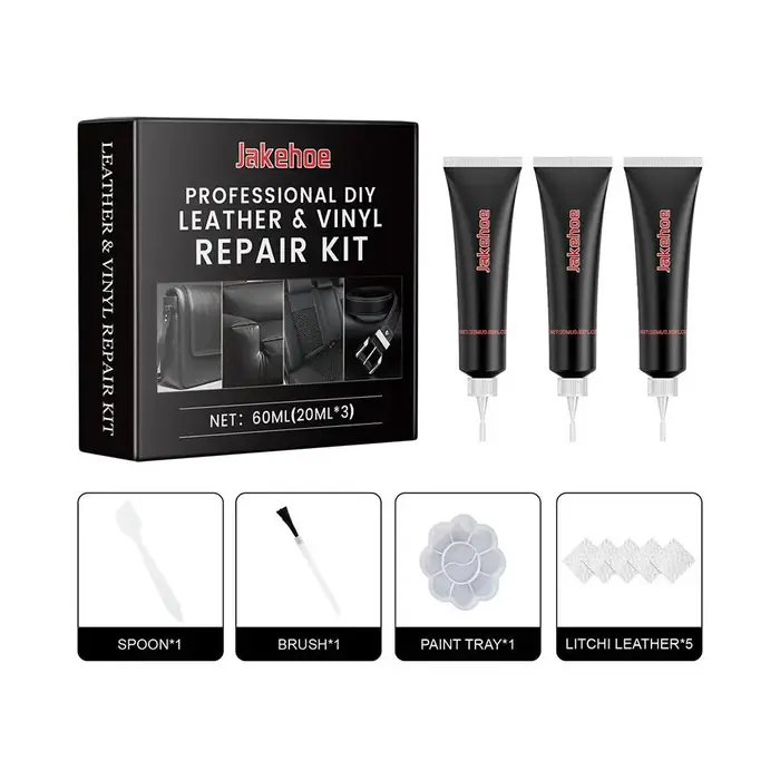 Kit de réparation du cuir pour meubles, canapés, vestes, sièges de voiture et sacs à main, kit de ré