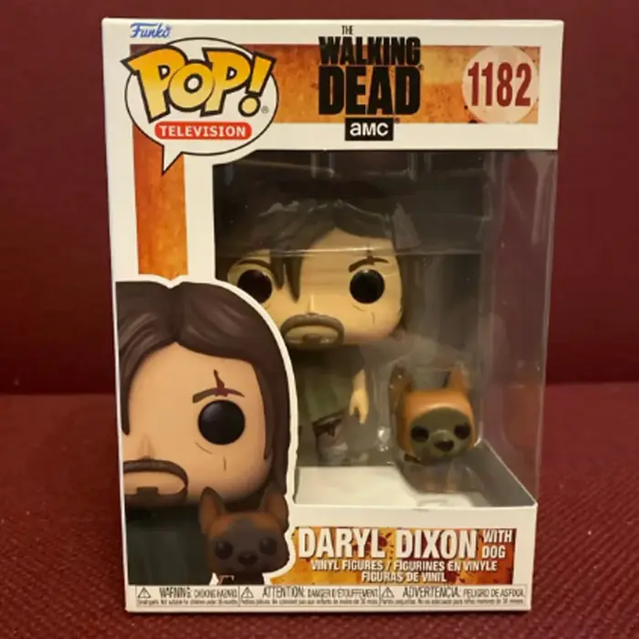 Télévision The Walking Dead Funkos Daryl Dixon avec son chien # 1182 figurines vinyles, jouets de co
