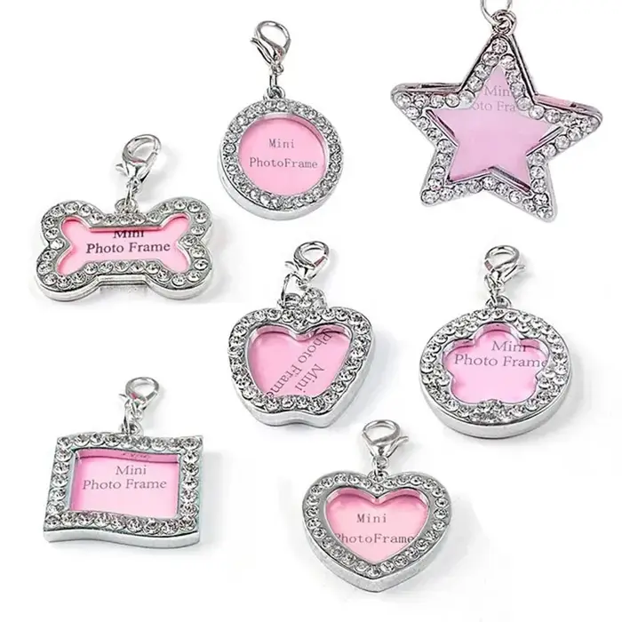 Collier pendentif en os argenté pour chien
