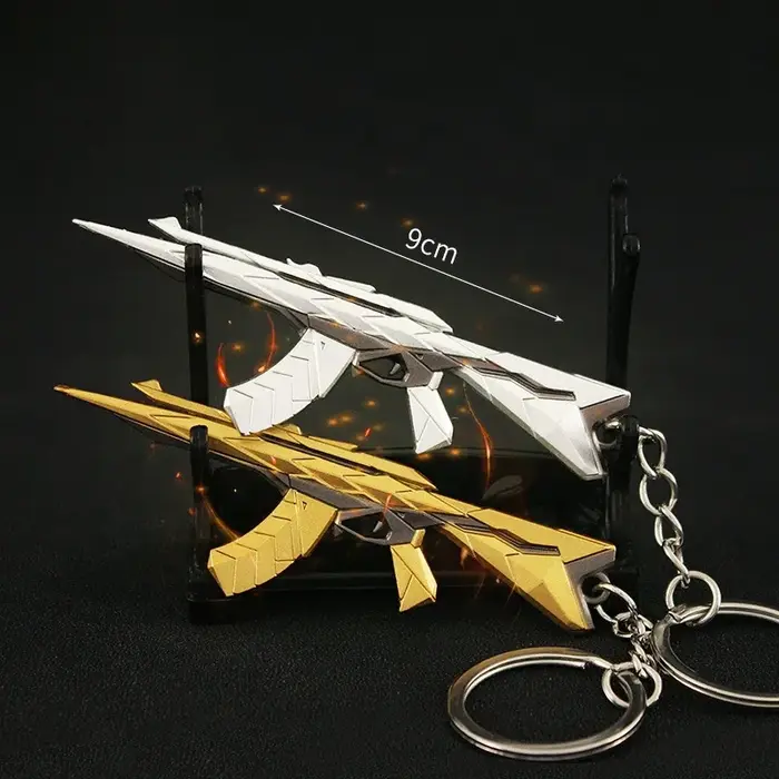 Couteau Valorant Araxys Skin pour porte-clés Vandal, accessoire de jeu, couteau de poche épée de samouraï, modèle de pistolet, cadeaux et jouets pour garçons