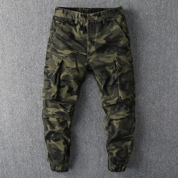 Pantalon cargo randonnée camouflage loose homme - Sport hiking chasse confortable
