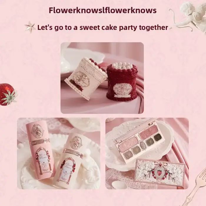 Coffrets de Maquillage Flower Knows Little Angel Bunny Garden Lip Glaze Blush Shell Jewelry Flowerkn
