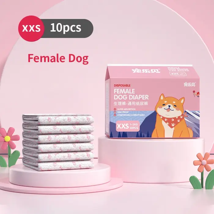 Couches jetables pour chiens et femmes, 10 pièces, sous-vêtements physiologiques, réglables, étanche