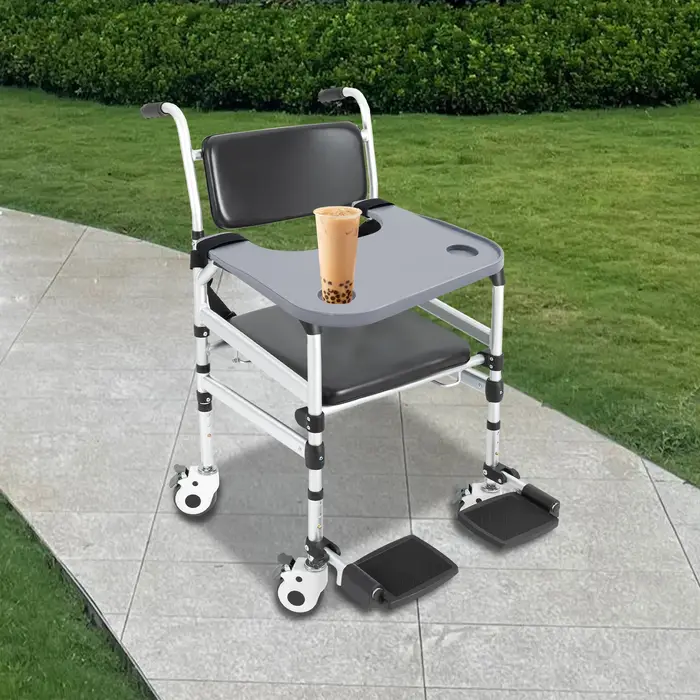 Plateau de lit polyvalent pour fauteuil roulant, Table de lit réglable avec porte-gobelet, pour mang