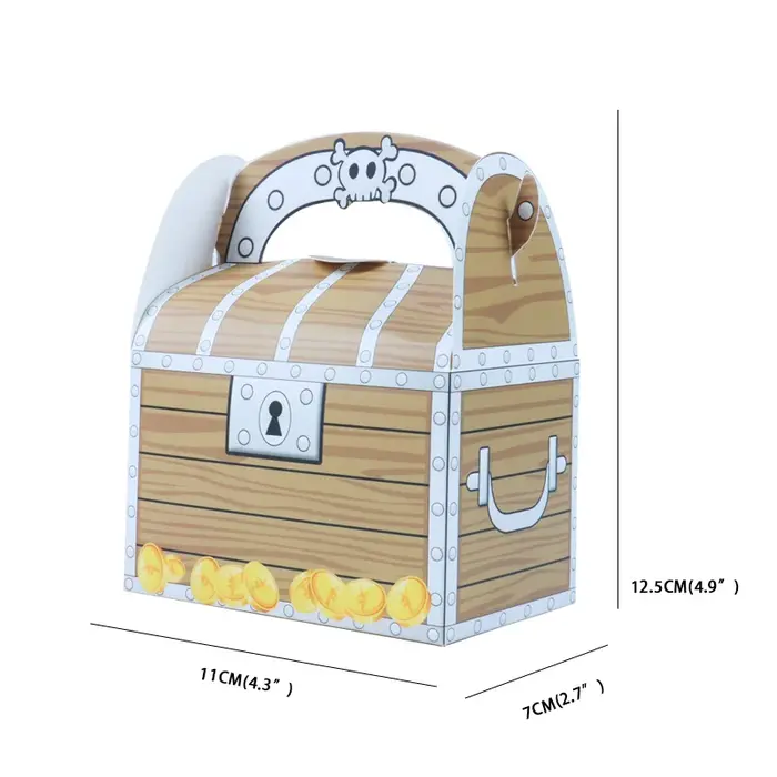 Coffre au trésor Pirate, boîtes à friandises, cadeaux de fête d'anniversaire, boîte à bonbons, sac à