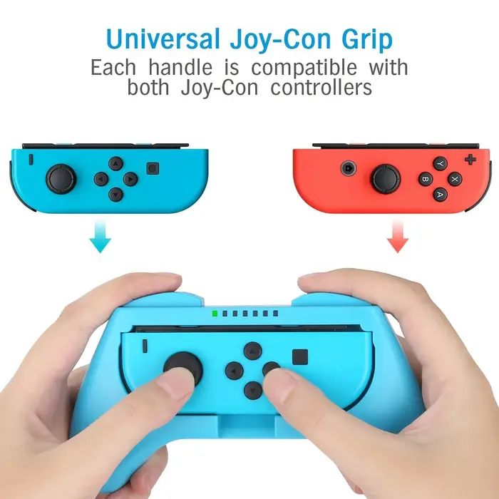 Commutateurs 2 pièces pour Nintendo Joy-Con Grip Accessoires de jeu pour une prise en main confortable et une personnalisation de l'apparence