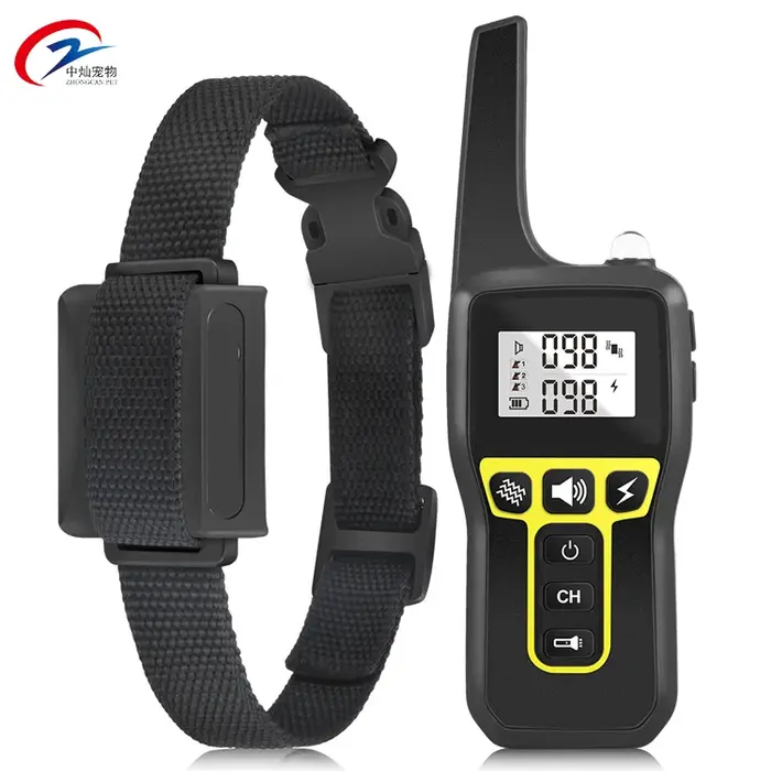 Collier de dressage pour chien Coofull, écologique, étanche, rechargeable, 800 m, avec écran LCD, té