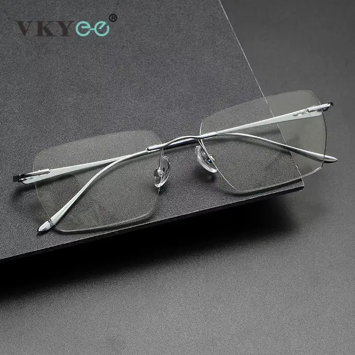 VICKY nouveau Business conception Simple sans monture pur titane lunettes femmes hommes lunettes opt